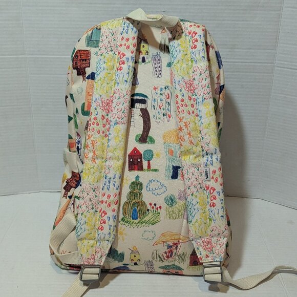 Vans x Collina Strada Doodle Print Backpack Antique White Rare Collab - Picture 3 of 12